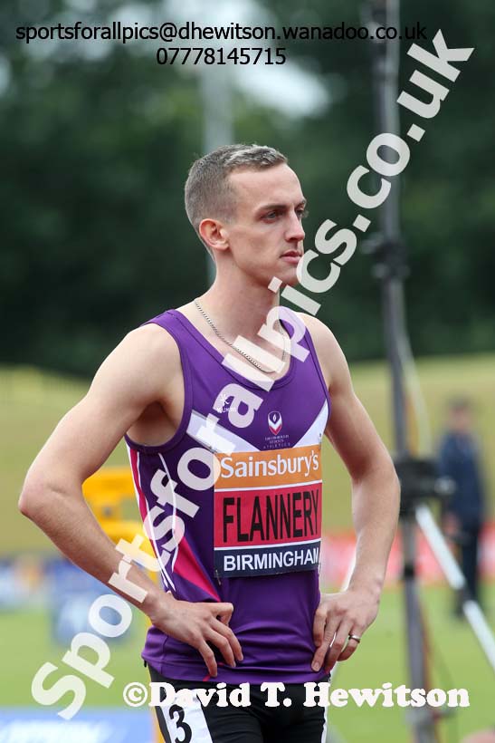 Niall Flannery (Newham) 400 metres hurdles, 2014 Sainsbury's British Championships. Photo: David T. Hewitson/Sports for All Pics